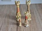 4 Mooie Vintage Langnek Katjes Poesjes Made in Portugal, Verzenden, Gebruikt, Dier