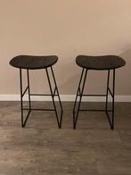 2 Zwarte Barkrukken, 2 krukken, Ophalen, Gebruikt, 60 tot 90 cm