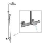 Wolfsburg Fritz regendoucheset met thermostatische BADKRAAN, Doe-het-zelf en Verbouw, Sanitair, Ophalen, Nieuw, Rvs, Bad