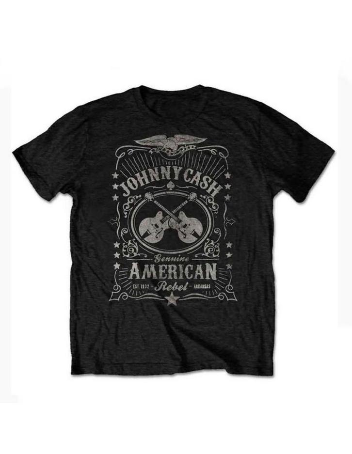 Johnny Cash 'American Rebel 2' T-shirt - Officieel, rock,, Kleding | Heren, T-shirts, Nieuw, Overige maten, Zwart, Ophalen of Verzenden