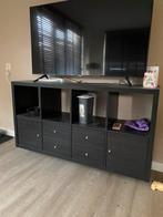 Ikea Kallax TV kast zwart, Ophalen, 100 tot 150 cm, Zo goed als nieuw, 25 tot 50 cm