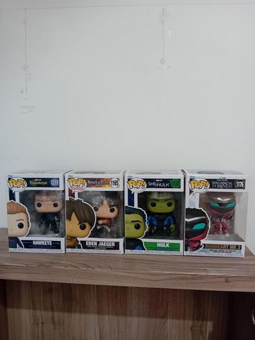 Funko pops: hawkeye, eren jeager, hulk, ironheart mk2 beschikbaar voor biedingen