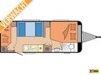 Hobby De Luxe 560 KMFE Stapelbed, Caravans en Kamperen, Caravans, Rondzit, Bedrijf, 6 tot 7 meter, Schokbreker