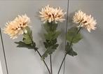 3 kunstbloemen- chrysanten-crèmekleurig, Binnen, Ophalen of Verzenden, Zo goed als nieuw