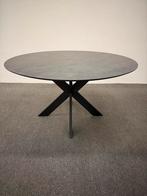 Ronde eettafel HPL zwart marmer 140cm