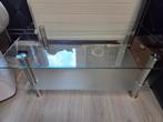 Glazen salontafel., Ophalen, Gebruikt, 100 tot 150 cm, 50 tot 100 cm