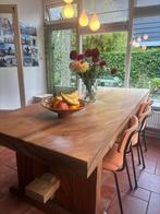 Hardhouten eettafel, Huis en Inrichting, Tafels | Eettafels, Ophalen, 200 cm of meer, 50 tot 100 cm, Zo goed als nieuw