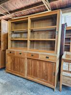 Prachtige Teakhouten Buffetkast/ Boekenkast/Vitrinekast, Ophalen, 200 cm of meer, Glas, Zo goed als nieuw