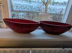 2 mooie rode potten, Ophalen of Verzenden, Zo goed als nieuw, Glas, Pot, Bus of Blik