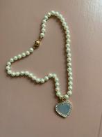 Parelketting met Hart & Stras, Wit, Ophalen of Verzenden, Zo goed als nieuw, Overige materialen