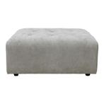 HKliving Hocker - Vint Creme/Grijs - 1 jaar oud, Huis en Inrichting, Ophalen, Zo goed als nieuw, Vierkant, Stof