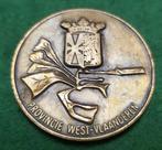 Bronzen penning provincie West-Vlaanderen., Ophalen of Verzenden, Brons