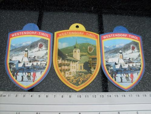 3x sticker westendorf tirol logo embleem ski gebied vintage, Verzamelen, Stickers, Zo goed als nieuw, Overige typen, Verzenden