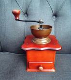 Houten koffiemolen. Douwe Egberts. Koperen vulbak., Antiek en Kunst, Ophalen of Verzenden