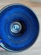 Schaal aardewerk keramiek indigo blauw vintage gesigneerd, Huis en Inrichting, Woonaccessoires | Schalen en Manden, Schaal, Rond