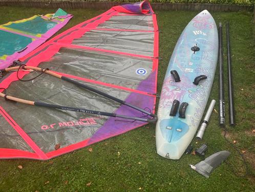 Surfset compleet bic rock, Watersport en Boten, Windsurfen, Gebruikt, Complete set, 250 tot 300 cm, Met vin(nen), Met draagtas