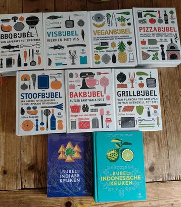 Kookbijbels 9 stuks beschikbaar voor biedingen