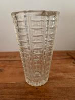 Vintage Tjechische Sklo Union vaas geperst glas, Ophalen of Verzenden