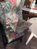4 luxe tuinkussens voor stoel hoge rug, Ophalen of Verzenden, Zo goed als nieuw