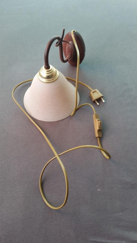 Wand(schemer)lamp, Huis en Inrichting, Lampen | Wandlampen, Gebruikt, Glas, Kunststof, Metaal, Ophalen