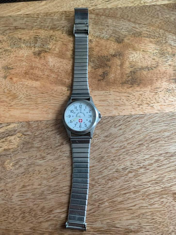 Swiss Military Polshorloge, Sieraden, Tassen en Uiterlijk, Horloges | Heren, Gebruikt, Polshorloge, Overige merken, Staal, Ophalen of Verzenden