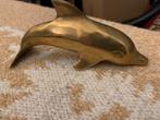 Bronzen Dolfijn Beeld, Tuin en Terras, Tuinbeelden, Ophalen of Verzenden, Zo goed als nieuw, Metaal, Dierenbeeld