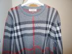 Burberry gebreide trui helemaal in grote ruit mt M, Zo goed als nieuw, Grijs, Burberry, Verzenden