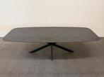 Deens ovale eettafel HPL italian stone 260x100, 100 tot 150 cm, 200 cm of meer, Ophalen of Verzenden, Zo goed als nieuw