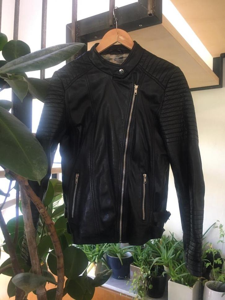 echte leren jack jas Transmission van Europell, Kinderen en Baby's, Kinderkleding | Maat 164, Zo goed als nieuw, Meisje, Jas, Ophalen of Verzenden