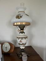 Vintage Tafellamp met Bloemmotief industrieel, Ophalen, Gebruikt, Glas, 150 tot 200 cm