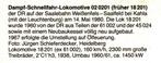 961194		Trein Zug	Locomotief	02 0201	voorh 18 201		 zie info, Verzamelen, Spoorwegen en Tramwegen, Ophalen of Verzenden, Trein