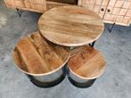 Salontafel set van 3, Huis en Inrichting, Ophalen, 50 tot 100 cm, ., Rond