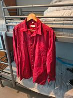 Gestreept heren overhemd - Maat L, Zo goed als nieuw, Halswijdte 41/42 (L), Rood, C&A