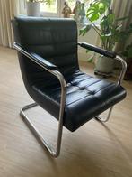 Fauteuil zwart leer Crack by Machalke, Huis en Inrichting, Minder dan 75 cm, Ophalen of Verzenden, Modern, 50 tot 75 cm