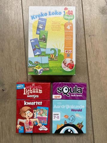 Spelletjes Kroko Loko, Lichaam weetjes kwartet, Squla beschikbaar voor biedingen