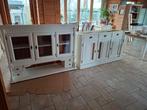 Buffetkast 1.55m breed, glas vervangen, Huis en Inrichting, Kasten | Buffetkasten, Ophalen, Gebruikt, Met deur(en), 200 cm of meer