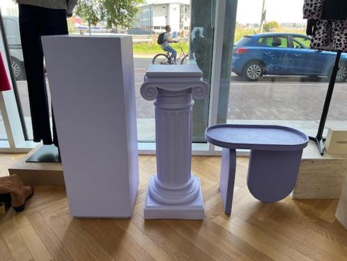 Paarse pilaren set, Huis en Inrichting, Woonaccessoires | Zuilen en Pilaren, Zo goed als nieuw, Ophalen