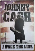 Johnny Cash walk the line vlag reclamebord van metaal