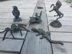 Antieke koper/brons Spin Salamander div., Antiek en Kunst, Ophalen of Verzenden