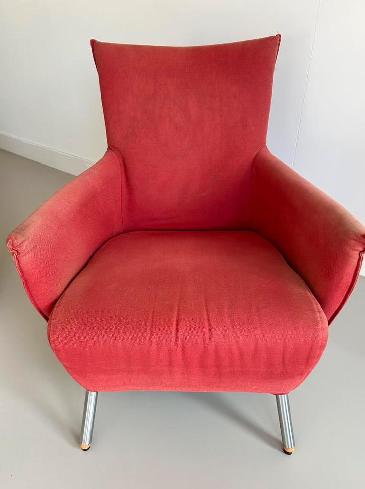 2 fauteuils Gerard vd Berg - Label, Huis en Inrichting, Fauteuils, Gebruikt, Stof, 50 tot 75 cm, 75 tot 100 cm, Ophalen