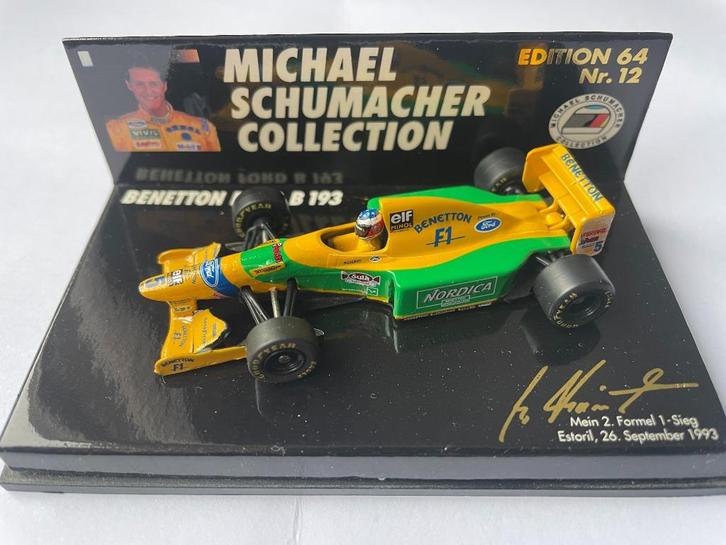 Benetton Ford B193 M. Schumacher 1993, Verzamelen, Automerken, Motoren en Formule 1, Zo goed als nieuw, Formule 1, Ophalen of Verzenden
