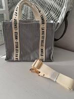 ZGAN > Blauw / Creme Schoudertas > Manfield, Sieraden, Tassen en Uiterlijk, Tassen | Schoudertassen, Verzenden, Zo goed als nieuw