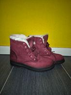 NIEUW Donkerrode Donkerrood Enkellaarsjes 39 Bont van binnen, Kleding | Dames, Schoenen, Ophalen of Verzenden, Nieuw