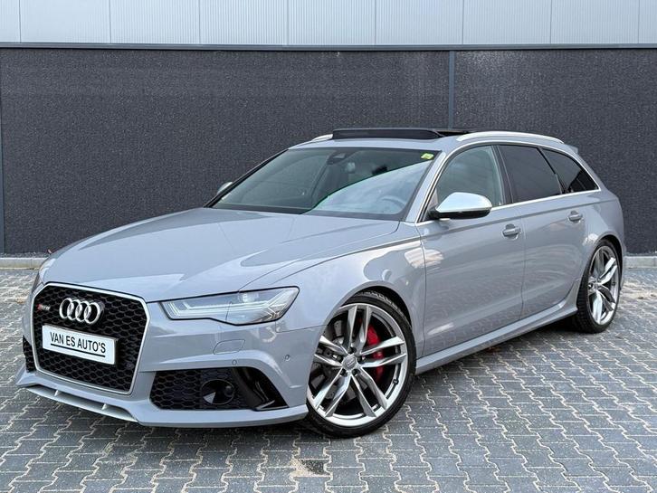Audi RS6 4.0 TFSI RS 6 Quattro NardoGrey PANO|MATRIX|SOFTCLO, Auto's, Audi, Bedrijf, Te koop, RS6, 360° camera, 4x4, ABS, Adaptive Cruise Control