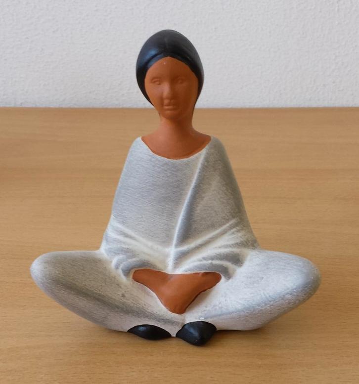Beeldje Yoga / Meditatie - Hecho en Mexico, Verzamelen, Beelden en Beeldjes, Zo goed als nieuw, Mens, Ophalen of Verzenden