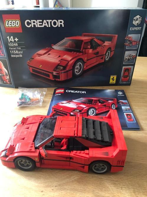 Lego 10248 Ferrari F40, met doos, boekje en reservesteentjes, Kinderen en Baby's, Speelgoed | Duplo en Lego, Zo goed als nieuw