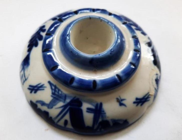 Kandelaar Delfts blauw laag model, Huis en Inrichting, Woonaccessoires | Kandelaars en Kaarsen, Zo goed als nieuw, Kandelaar, Minder dan 25 cm