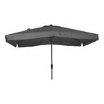 Parasol rechthoek 3 x 2 meter met molen grijs, Nieuw, Ophalen of Verzenden, Stokparasol, 2 tot 3 meter