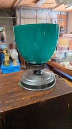 Art deco glazen tafellamp € 75, Ophalen of Verzenden