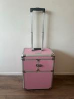 Make-up koffer, Sieraden, Tassen en Uiterlijk, Beautycases, Ophalen, Gebruikt, Met spiegeltje(s), Roze